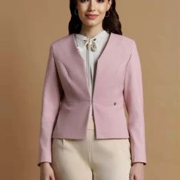 Allen Solly Pink Regular Fit Blazer-image-6