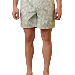 Sleepz by Raymond Medium Green Pure Cotton Printed Regular Fit Boxers-picture-31