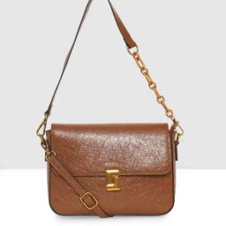 Esbeda Tan Solid Medium Sling Handbag-image-24