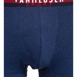 Van Heusen Sport Regular Fit Plush Back Elasticized Waistband Double Layer Gusset Trunks - Navy image 4