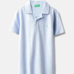 United Colors of Benetton Boys Blue Cotton Polo-picture-33