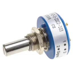Vishay Panel Mount Rotary Potentiometer 1 W Power 10 kΩ Resistance Turret Terminal, 357B2103MAB251S22-34
