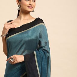 HERE&NOW Floral Art Silk Saree-45