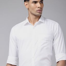 Park Avenue Self Design Slim Fit Opaque Formal Shirt-image-26
