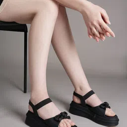 Lavie Platform Sandals with Bows-23