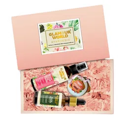 Glamour World Ayurvedic Set Of 3 Insta Glow Face Pack, Toner & Facial Oil Gift Set-46