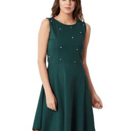 Miss Chase Green Embellished Above Knee Dress-image-78