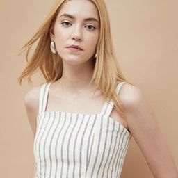 Ginger by LifestyleWomen Striped Crop Top-image-95