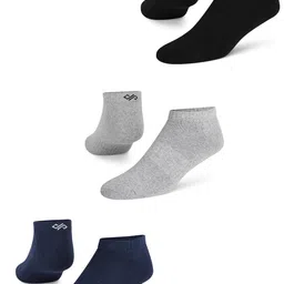 Dynamocks Unisex Pack Of 3 Ankle-Length Socks-54