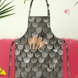 ArtzFolio Kids Grey & White Printed Cotton Aprons-33