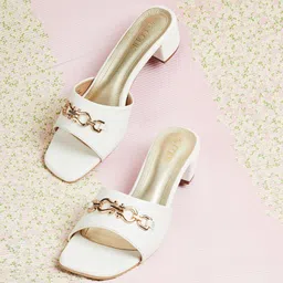 CODE by Lifestyle Open Toe PU Block Heels Sandals-image-65