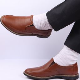 FAUSTO Men Textured Formal Slip-on Shoes-image-25