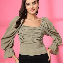 plusS Women Women Bell Sleeves Top-picture-23
