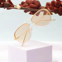 Ted Smith Unisex Aviator Sunglasses with UV Protected Lens-image-86
