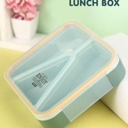Multi Section Plastic Lunch Box 850 ml - Green-2