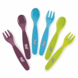 BeeBaby Easigrip Self Feeding Plastic Spoons and Forks Set of 3 - Multicolor-image-31