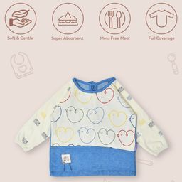 Mi Arcus Apron With Little Bird Print- Blue-image-8