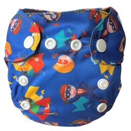 Dumbledo Newborn All-in-One Leak Proof Reusable Cloth Diaper Pack of 1 - Blue-27