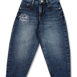 LEO Denim Mild Washed Authentic Text Printed Jeans - Blue-image-79