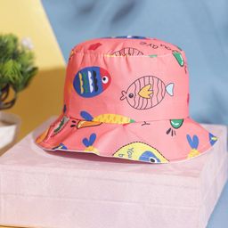 PASSION PETALS Cotton Fish Designed Summer Cap - Pink-image-6