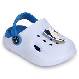 TRUFFLE COLLECTION Perforated Clogs With Shoe Charm - Blue-7