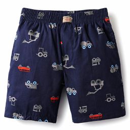 Noddy Vehicles Printed Shorts - Black-image-84