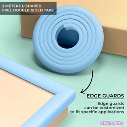 Bembika L Shape Baby Proofing Edge & Corner Guards Design For Sharp Edges Of Furniture - Sky Blue image 2