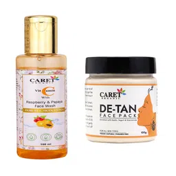 CARET ORGANIC Set Of 2 Papaya Face Wash- 100ml & De Tan Face Pack- 100g-6