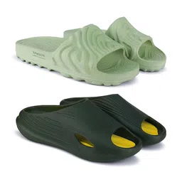 BERSACHE Pack of 2 Men Rubber Sliders-image-51