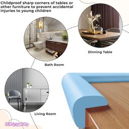 Bembika L Shape Baby Proofing Edge & Corner Guards Design For Sharp Edges Of Furniture - Sky Blue image 4