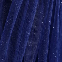 Bluebell Sleeveless Net DC Party Frock With Floral Applique & Sequine Detailing - Grey & Blue image 5