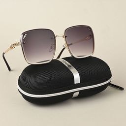 IDOR Unisex Square Sunglasses with UV Protected Lens IDOR-2479-BRW-2