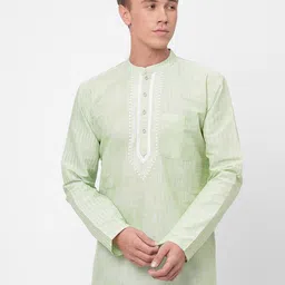 Arch element Men Striped Festive Cotton Straight Kurta-image-87