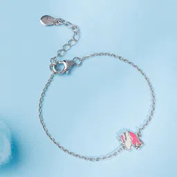 GIVA Girls 925 Silver Rhodium-Plated Enchanting Unicorn Charm Bracelet-image-94