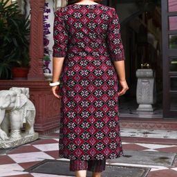 PMD Fashion Women Printed Regular Kurta with Trousers & With Dupatta image 3