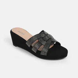 Mochi Embellished Wedge Peep Toes-17