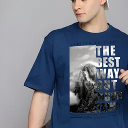 The Roadster Lifestyle Co. Men Graphic Printed Round Neck Cotton Oversized T-shirt-image-55