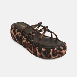 Lavie Printed Platform Sandals-3