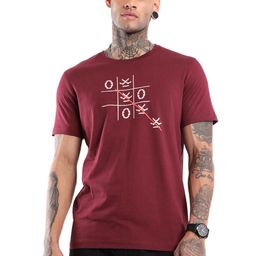 WROGN Noughts and Crosses Graphic Printed Slim Fit Cotton T-shirt-image-40