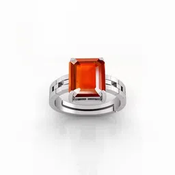 GenZcomplex Red Brass Garnet Finger Ring-image-82