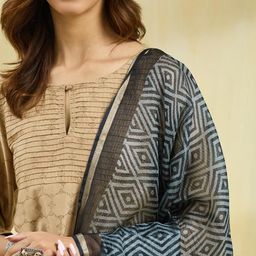 Fabindia Geometric Printed Block Print Technique Dupatta image 4