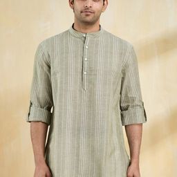 Fabindia Men Striped Gotta Patti Kurta-picture-32