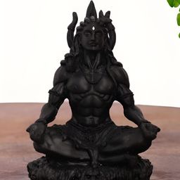 INTERNATIONAL GIFT Black Lord Shiva Meditating Religious Idol Showpiece-image-41