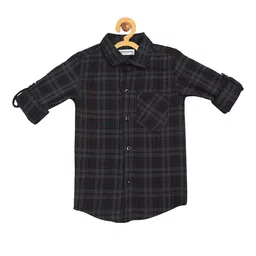 Provogue Boys Straight Slim Fit Tartan Checks Opaque Checked Casual Shirt-image-51