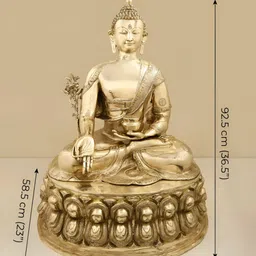 Exotic India Gold-Toned Buddha Idol Showpiece-picture-8
