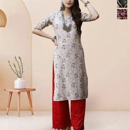 7Threads Women Pack of 3 Ethnic Motifs Printed Thread Work Crepe Kurta-picture-43