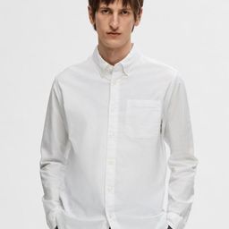 SELECTED Men Spread Collar Solid Cotton Casual Shirt-image-54