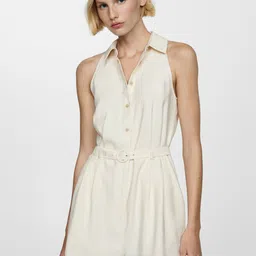 MANGO Button Playsuit with Belt-picture-56