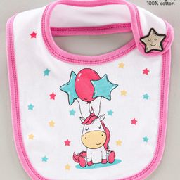 Babyhug Bib Velcro Closure Unicorn Print - Multicolor-picture-20