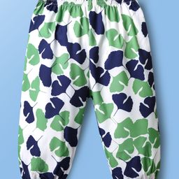 Kookie Kids Full Length Lounge Pant Leaf Print - Green-image-76